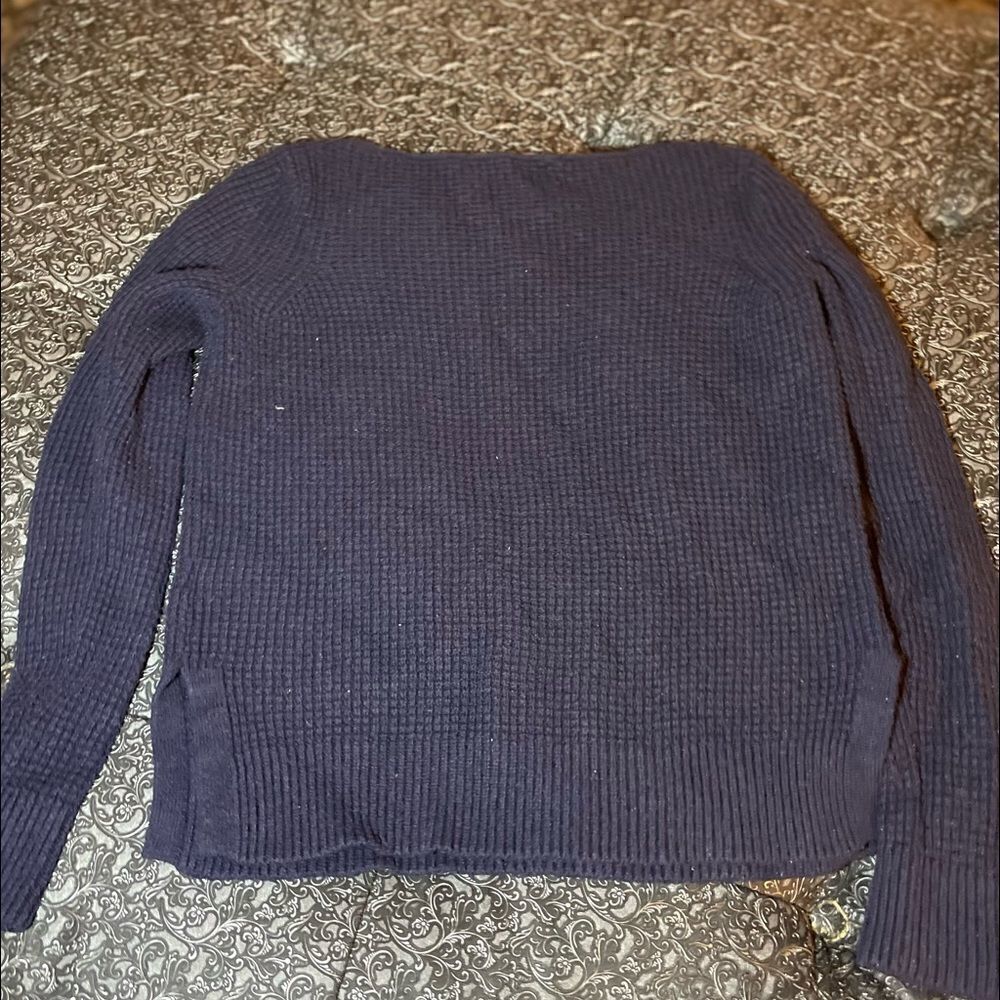 🔥❤️🔥 Gap Designed Crafted Navy Blue Waffle Relax Boat Neck Sweater Size …